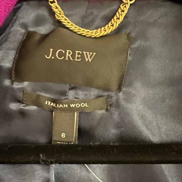 J.Crew Cocoon Coat in Italian Stadium Cloth – Bright Plum Purple – Size 6 - Picture 6 of 16